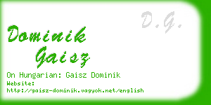 dominik gaisz business card